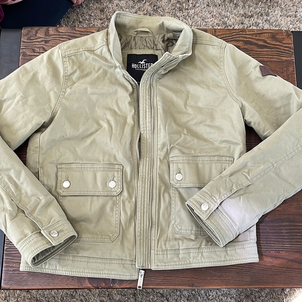 Hollister army green jacket